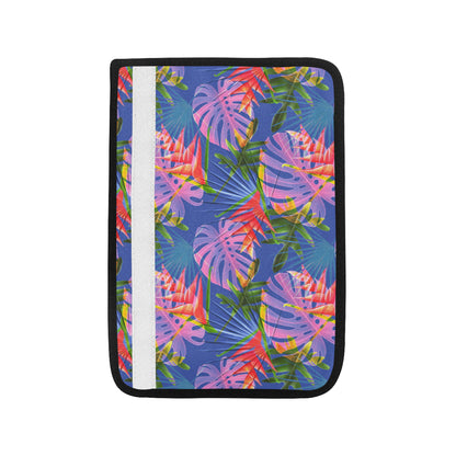 Tropical Flower Pattern Print Design TF025 Car Seat Belt Cover