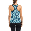 Blue Hibiscus Pattern Print Design HB011 Women's Racerback Tank Top