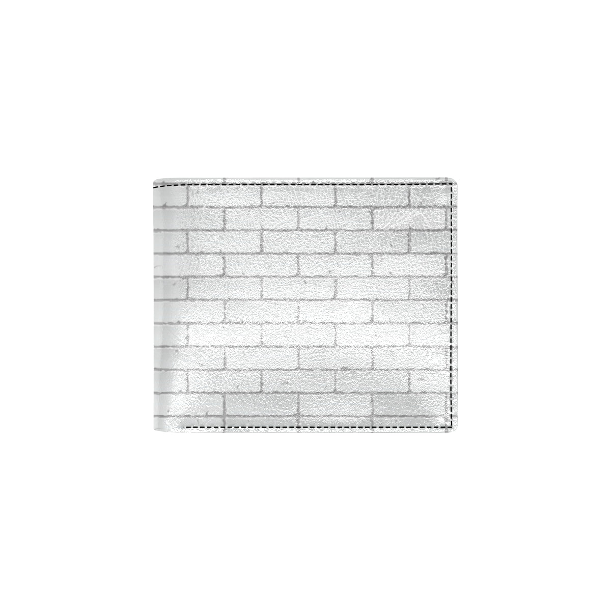 Brick White Pattern Print Design 03 Men's ID Card Wallet