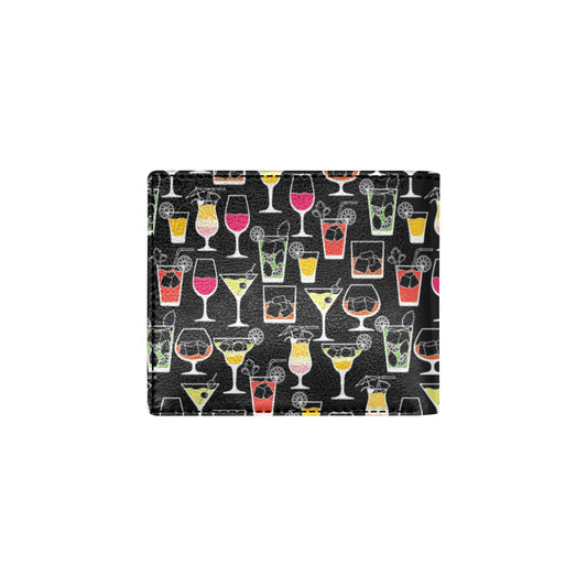 Cocktail Pattern Print Design 01 Men's ID Card Wallet
