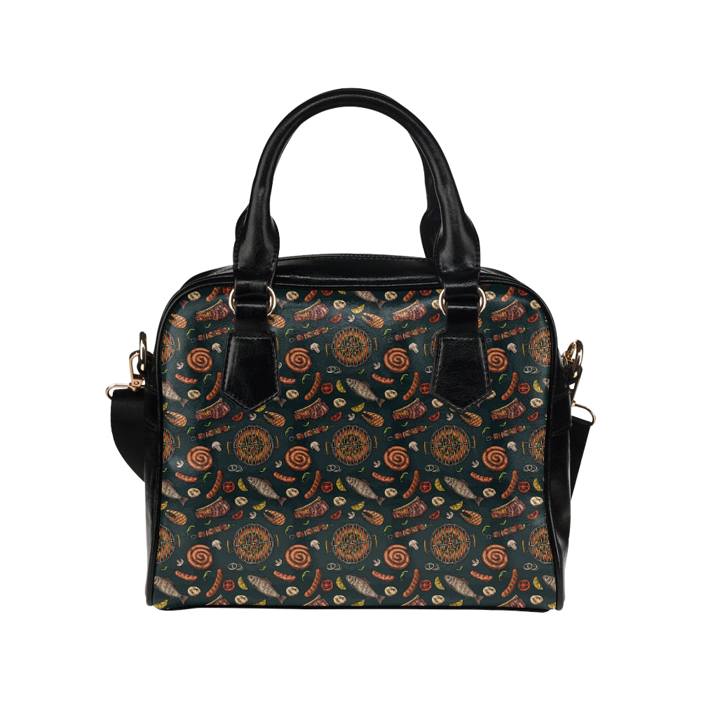Barbecue Pattern Print Design 02 Shoulder Handbag