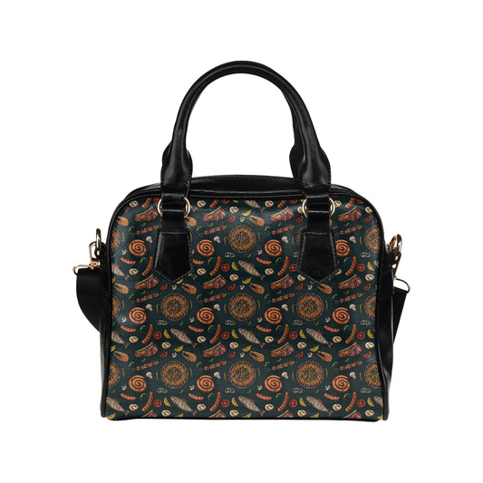 Barbecue Pattern Print Design 02 Shoulder Handbag