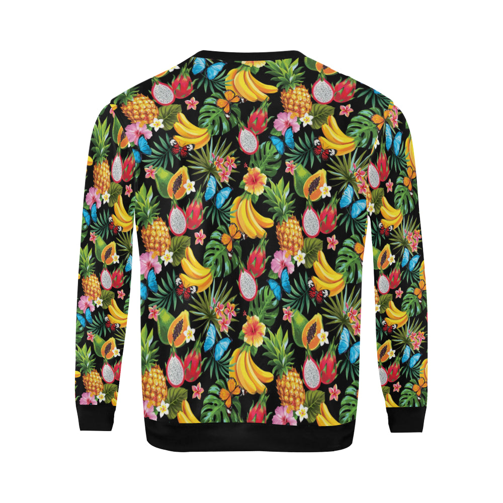 Tropical Fruits Pattern Print Design TF04 Men Long Sleeve Sweatshirt