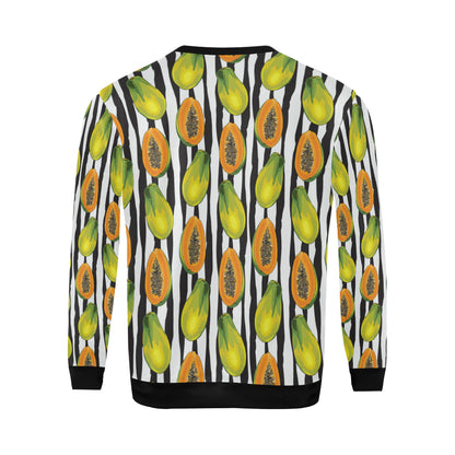 Papaya Pattern Print Design PP01 Men Long Sleeve Sweatshirt