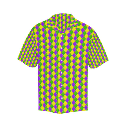 Mardi Gras Pattern Print Design 01 Men's Hawaiian Shirt