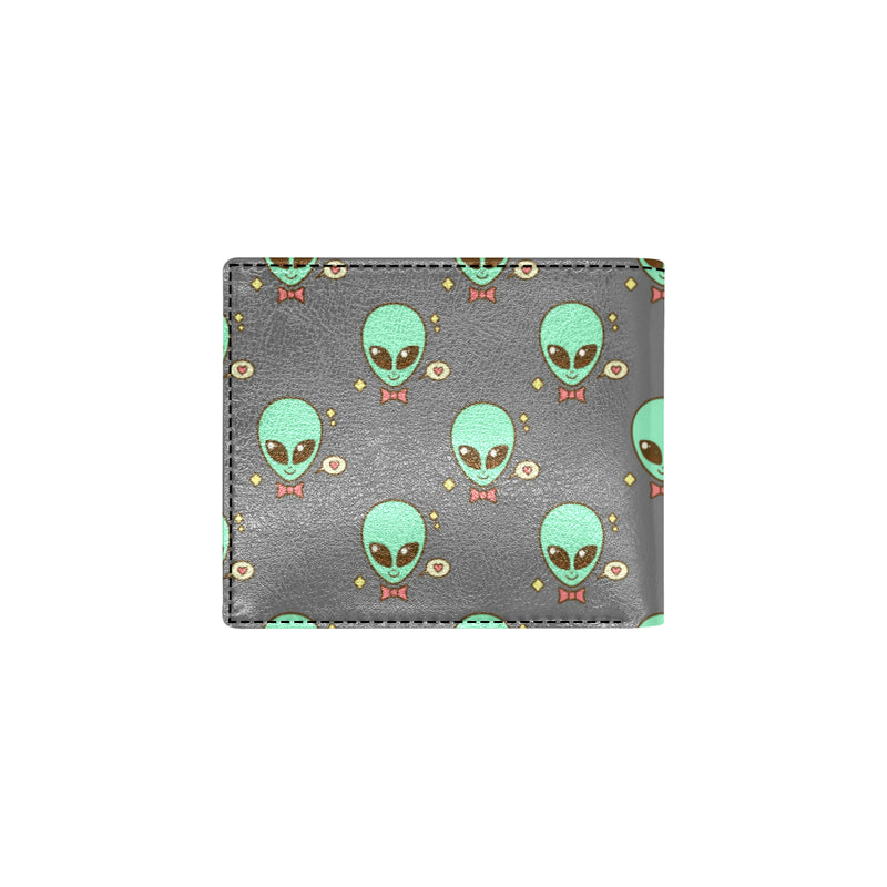 Alien Pattern Print Design 02 Men's ID Card Wallet