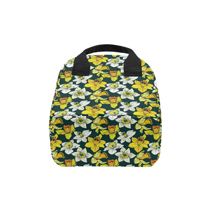 Daffodils Pattern Print Design DF02 Insulated Lunch Bag