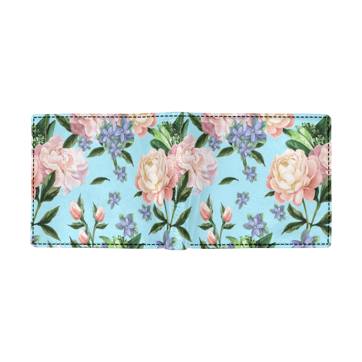 Peony Pattern Print Design PE02 Men's ID Card Wallet