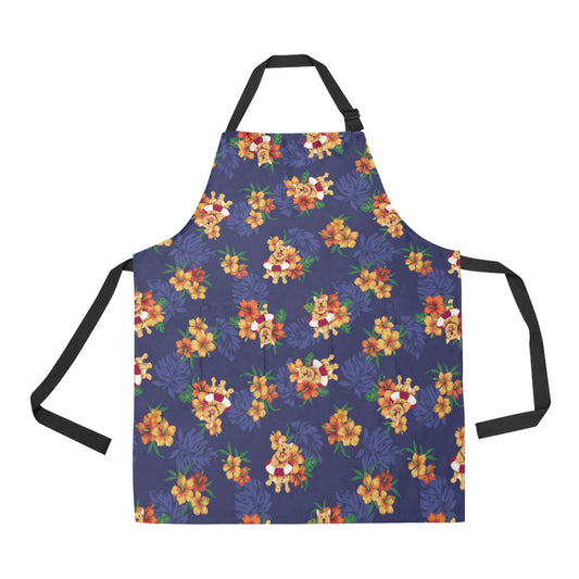 Hawaiian Themed Pattern Print Design H02 Apron with Pocket