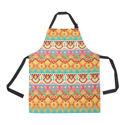 Aztec Pattern Print Design 03 Apron with Pocket