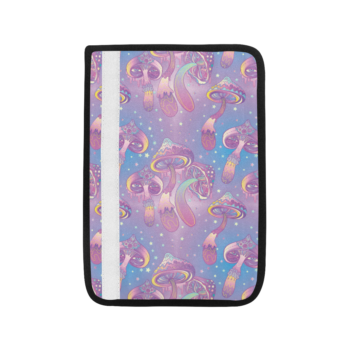 Psychedelic Mushroom Pattern Print Design A01 Car Seat Belt Cover