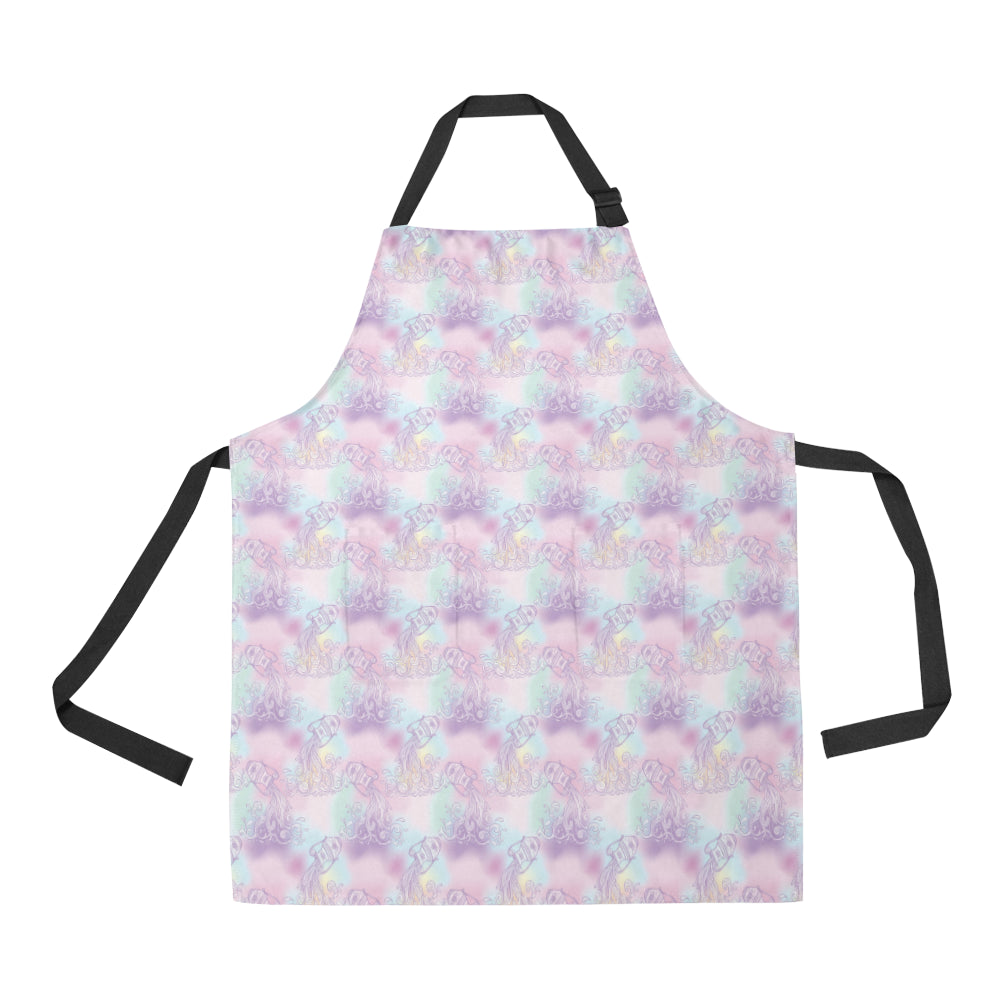 Aquarius Zodiac Pattern Print Design 01 Apron with Pocket