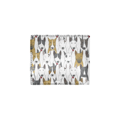 Bull Terriers Pattern Print Design 03 Men's ID Card Wallet