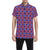 kaleidoscope Purple Orange Print Design Men's Short Sleeve Button Up Shirt