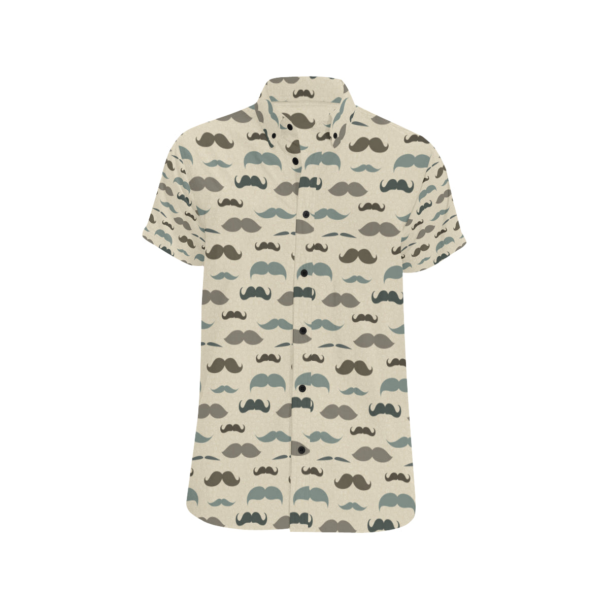 Mustache Pattern Print Design A01 Men's Short Sleeve Button Up Shirt