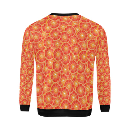 Grapefruit Pattern Print Design GF06 Men Long Sleeve Sweatshirt