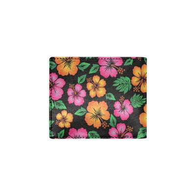 Hibiscus Pattern Print Design HB029 Men's ID Card Wallet