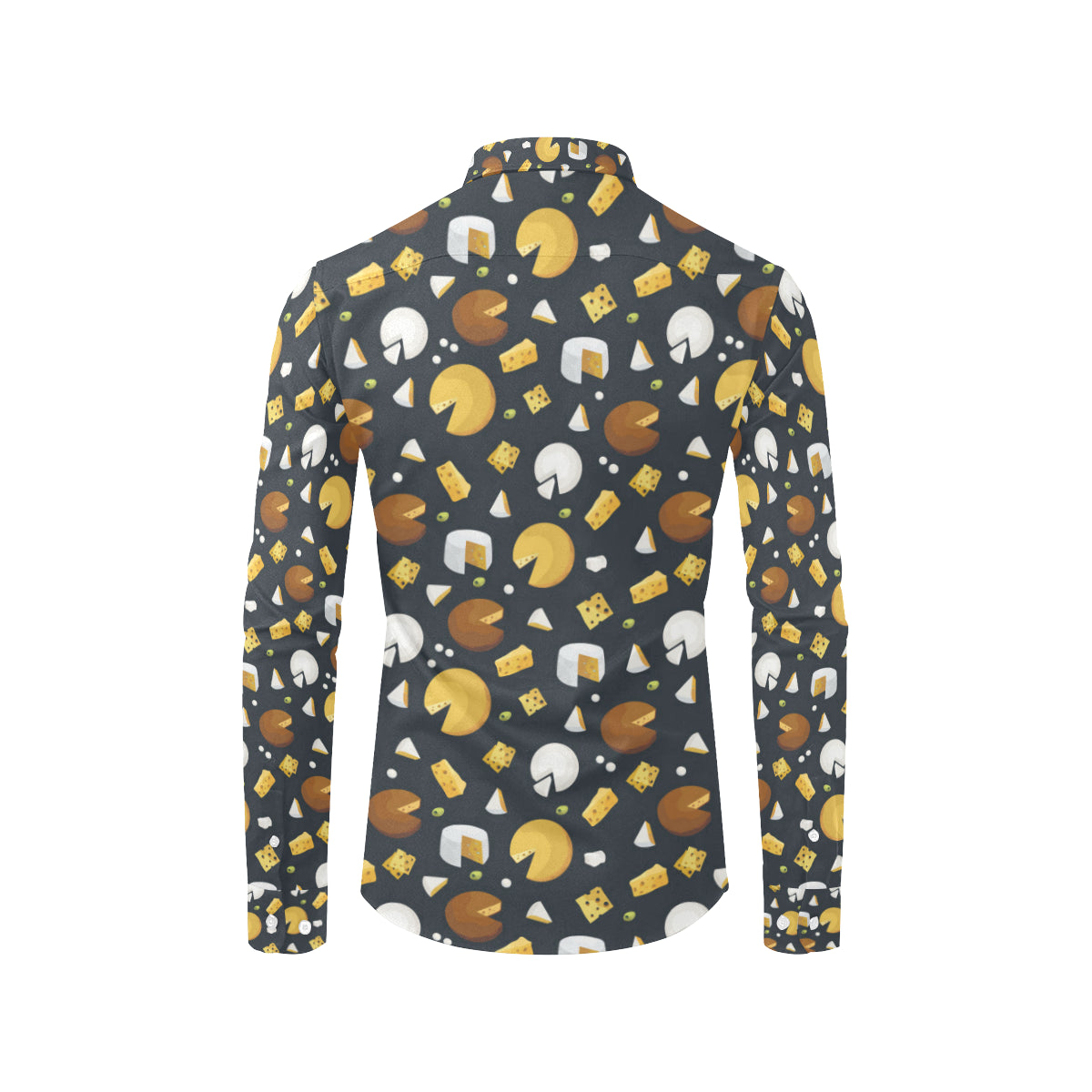 Cheese Pattern Print Design 03 Men's Long Sleeve Shirt