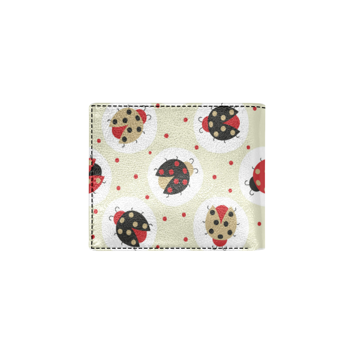 Ladybug Pattern Print Design 03 Men's ID Card Wallet
