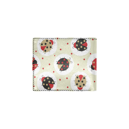Ladybug Pattern Print Design 03 Men's ID Card Wallet