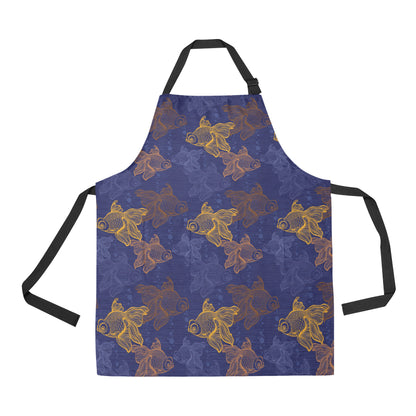 Goldfish Pattern Print Design 01 Apron with Pocket