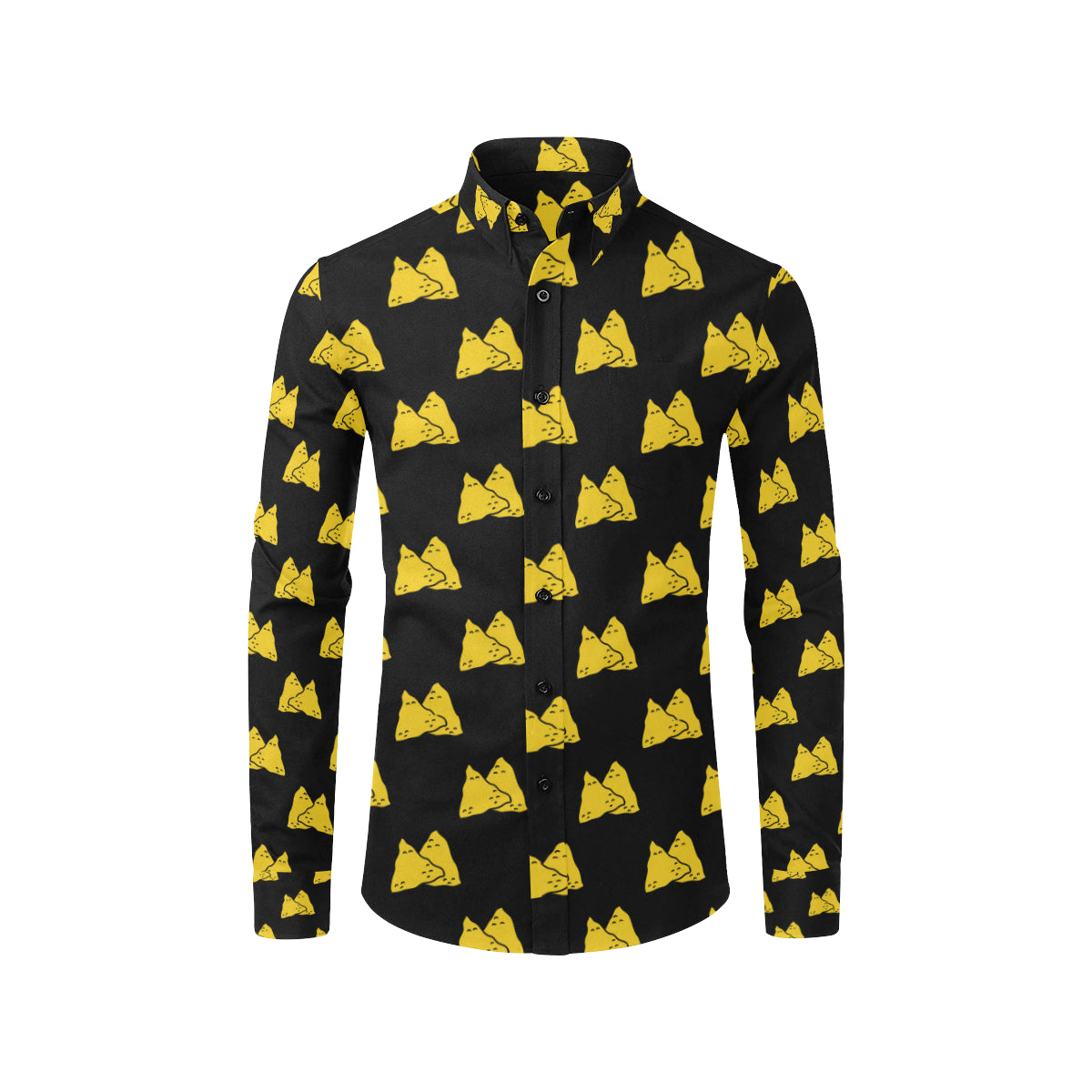 Nachos Pattern Print Design A02 Men's Long Sleeve Shirt