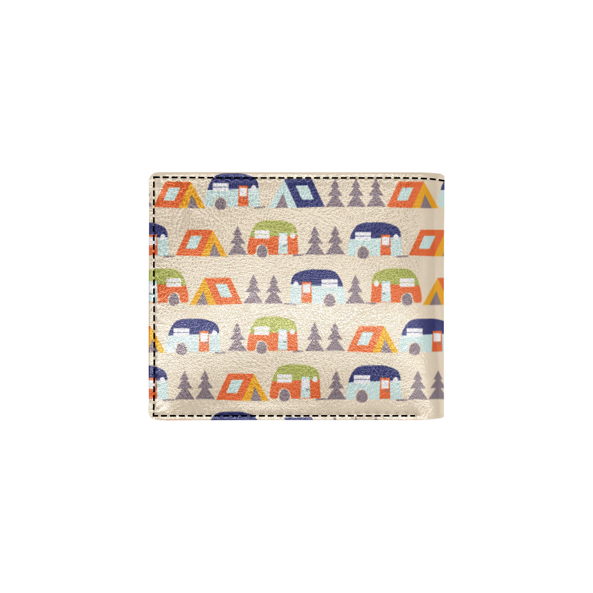 Camper Tent Pattern Print Design 03 Men's ID Card Wallet