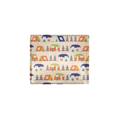 Camper Tent Pattern Print Design 03 Men's ID Card Wallet