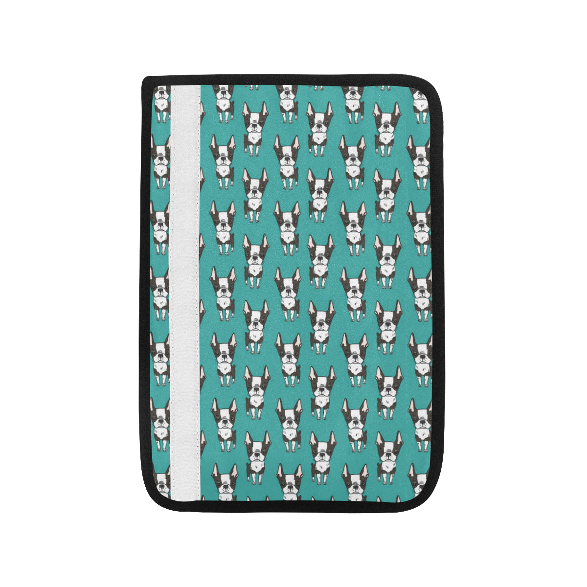 Boston Terrier Pattern Print Design 04 Car Seat Belt Cover