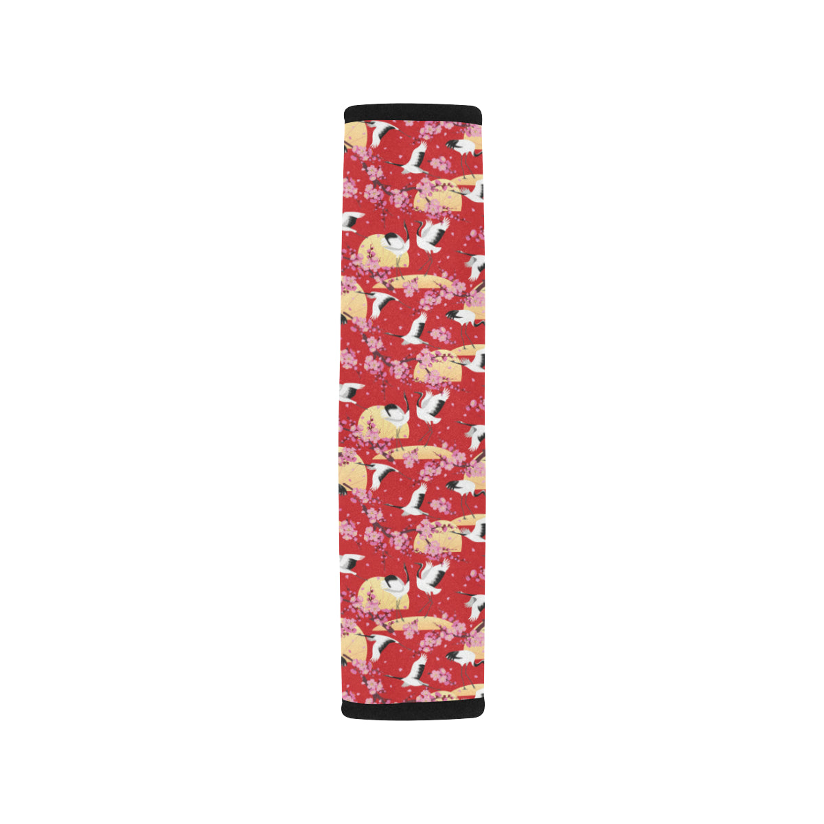 Crane Pattern Print Design 04 Car Seat Belt Cover