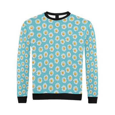 Daisy Pattern Print Design DS03 Men Long Sleeve Sweatshirt