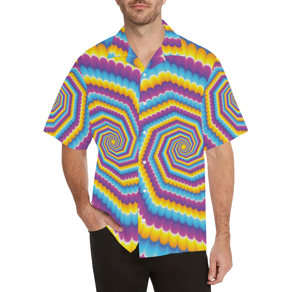 Optical illusion Pattern Print Design A04 Men's Hawaiian Shirt