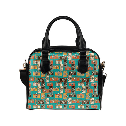 Camera Pattern Print Design 02 Shoulder Handbag