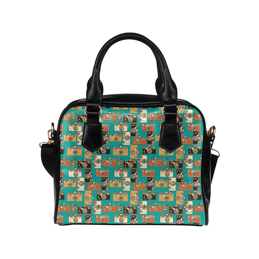 Camera Pattern Print Design 02 Shoulder Handbag