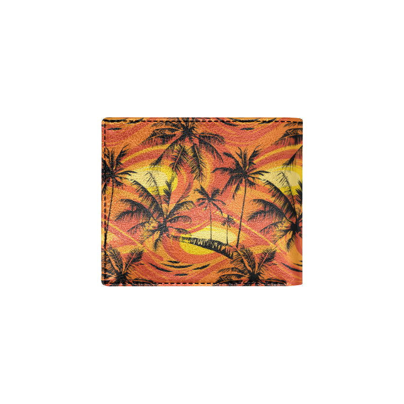 Palm Tree Pattern Print Design A02 Men's ID Card Wallet