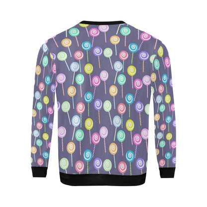 Lollipop Pattern Print Design LL03 Men Long Sleeve Sweatshirt