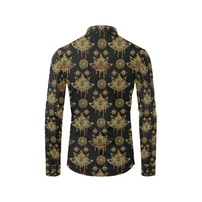 lotus Boho Pattern Print Design LO03 Men's Long Sleeve Shirt