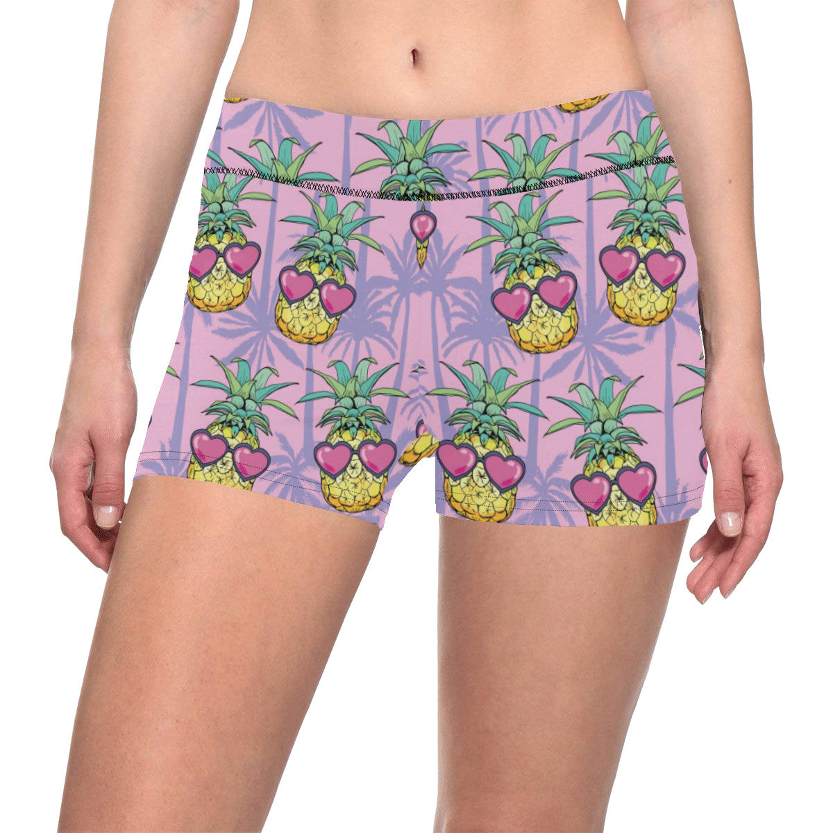 Pineapple Pattern Print Design PP06 Yoga Shorts