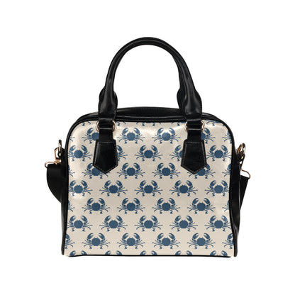 Crab Pattern Print Design 02 Shoulder Handbag