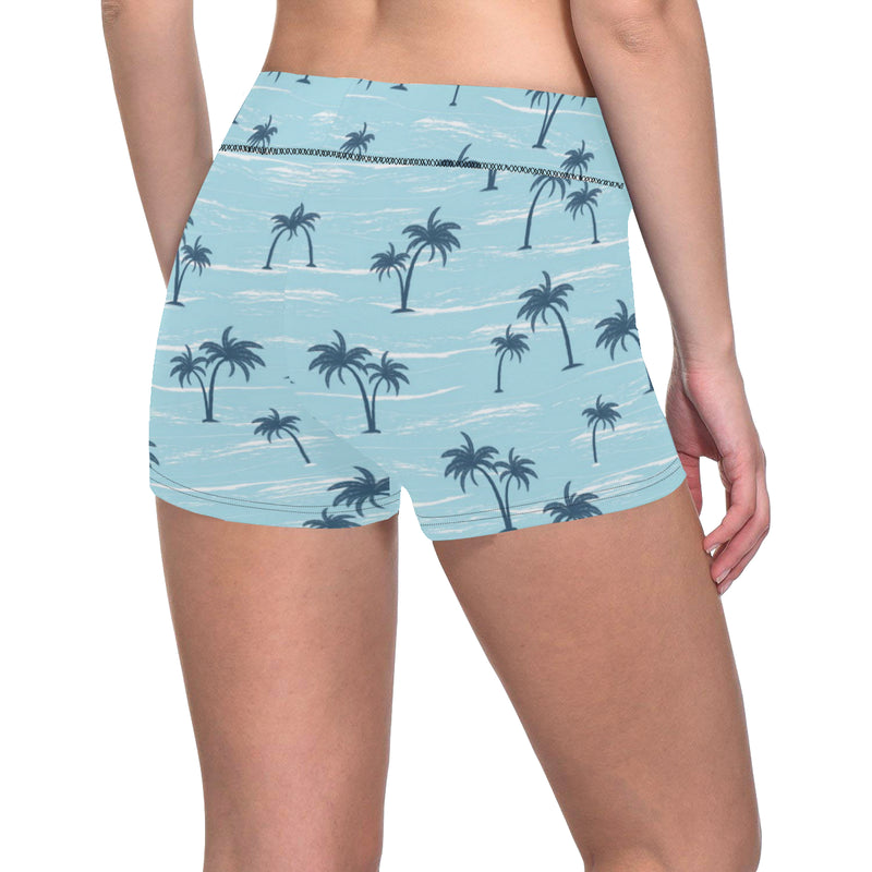 Palm Tree Pattern Print Design PT04 Yoga Shorts