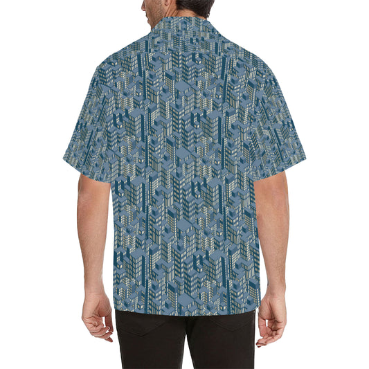 City  Pattern Print Design 01 Men's Hawaiian Shirt
