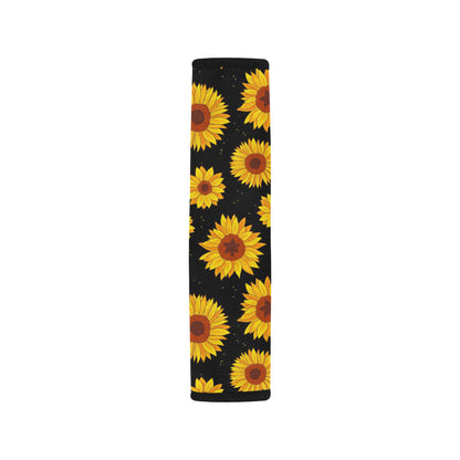 Sunflower Pattern Print Design SF09 Car Seat Belt Cover