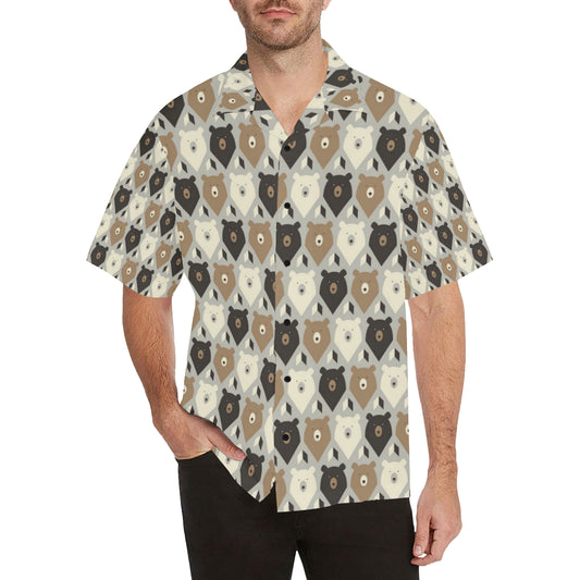 Bear Pattern Print Design 04 Men's Hawaiian Shirt