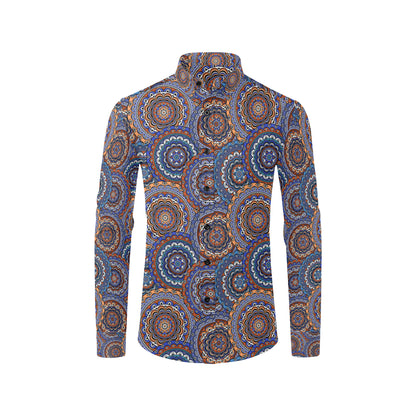 Mandala Boho Chic Design Print Men's Long Sleeve Shirt