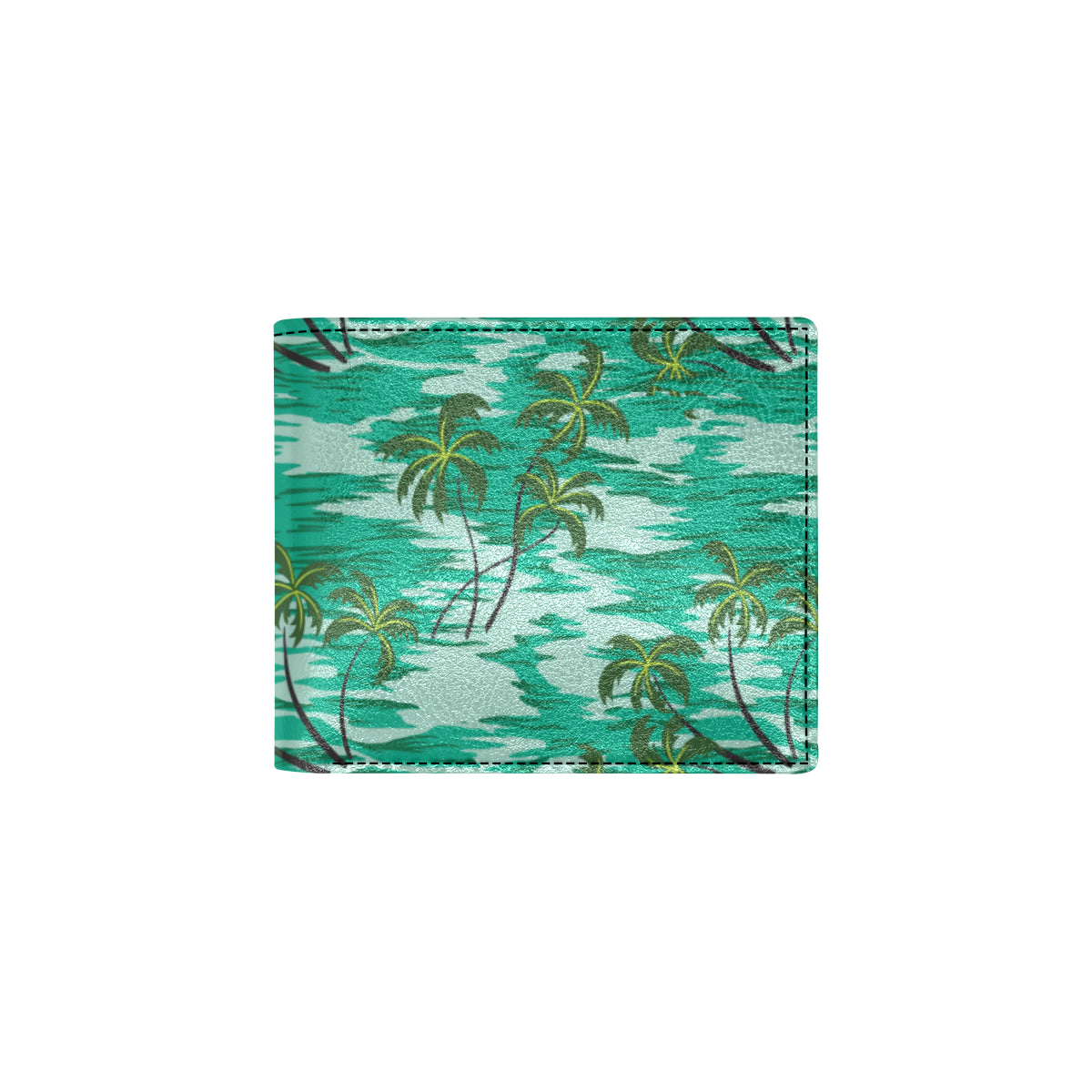 Palm Tree Pattern Print Design A01 Men's ID Card Wallet