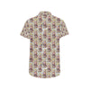 Buddha Pattern Print Design 07 Men's Short Sleeve Button Up Shirt