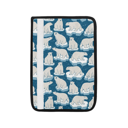 Polar Bear Pattern Print Design PB03 Car Seat Belt Cover