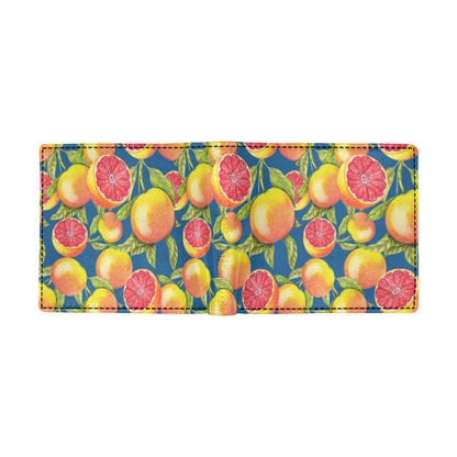 Grapefruit Pattern Print Design GF04 Men's ID Card Wallet
