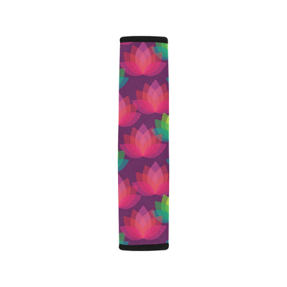 Lotus Pattern Print Design 02 Car Seat Belt Cover