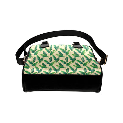 Banana Leaf Pattern Print Design 01 Shoulder Handbag